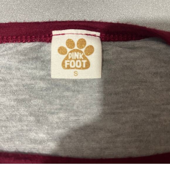 Pink Foot Deer Graphic Tee Small- Gray Maroon Black- Long Sleeve Cozy‎ Fashion - Picture 6 of 9